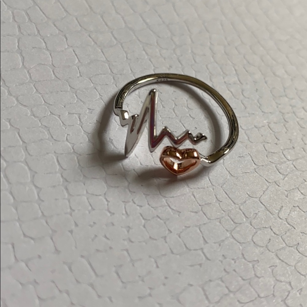 Cute EKG and heart ring